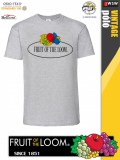 Fruit of the Loom VINTAGE HEATHERGREY feliratos férfi póló - munkaruha - utcai ruházat