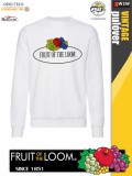 Fruit of the Loom VINTAGE WHITE feliratos unisex pulóver - munkaruha - utcai ruházat