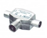 FS 27 Koax elosztó 1alj-2dugó,fém