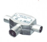 FS 27X Koax elosztó 1alj-2dugó,fém