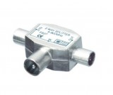 FS 28X Koax elosztó 1dugó-2alj,fém