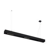 Függeszték, 1m széles, fekete, 4000K természetes fehér, 2300 lm, CRI 90, 30°, UGR 10, SLV Q-Line 1000933