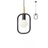 Függeszték, fekete, E27, Redo Smarterlight Aeris 01-2407