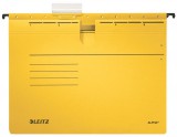 Függõmappa gyorsfûzõ szerkezettel LEITZ Alpha A/4 karton sárga 25 db/doboz