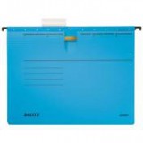 Függőmappa, gyorsfűzős, karton, A4, LEITZ "Alpha", kék [25 db]