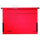 Függőmappa, oldalvédelemmel, karton, A4, LEITZ "Alpha", piros [25 db]
