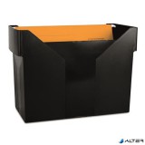 Függőmappa tároló, műanyag, 5 db függőmappával, DONAU, fekete