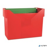 Függőmappa tároló, műanyag, 5 db függőmappával, DONAU, piros