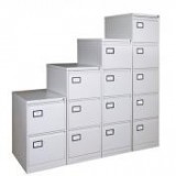 Függőmappatároló fémszekrény, 2 fiókos, VICTORIA, szürke