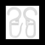 Függönytartó horog műanyag nagy kampós (10 db/csomag)