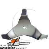 Fűkasza kés vastagság 4 mm / vágóélek 3 / Ø tengely furat 20 mm