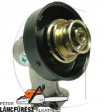 Fűkasza szöghajtás menet M10x1,25 / Ø tengely 28 mm , 5,2 x 7 mm téglalap