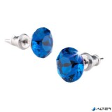 Fülbevaló, "Capri" kék SWAROVSKI® kristállyal, 7 mm, ART CRYSTELLA®