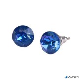 Fülbevaló, "Capri" kék SWAROVSKI® kristállyal, 8 mm, ART CRYSTELLA®