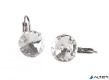 Fülbevaló, francia kapcsos, natúr fehér, SWAROVSKI® kristállyal, 12 mm, ART CRYSTELLA®
