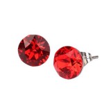 Fülbevaló, light siam piros SWAROVSKI&reg; kristállyal, 8 mm, ART CRYSTELLA&reg; (RSWF064)