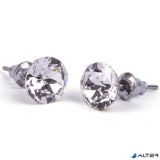Fülbevaló, natúr fehér SWAROVSKI® kristállyal, 8 mm, ART CRYSTELLA®