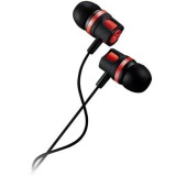 Fülhallgató, mikrofonnal, CANYON "EP-3", fekete-piros