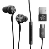 Fülhallgató, mikrofonnal, USB-C, MAXELL XC1, fekete (MXFXC1B)
