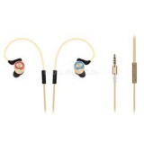 Fülhallgató - SN-J8 Elegant (mikrofon, 3.5mm TRRS jack, 1.2m kábel, arany) (RAMPAGE_29345)