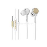 Fülhallgató - SN-X04 EPSILON (mikrofon, 3.5mm TRRS jack, 1.2m kábel, arany-fehér) (RAMPAGE_30531)