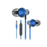 Fülhallgató - SNJ19 (mikrofon, 3.5mm TRRS jack, 1.2m kábel, kék) (RAMPAGE_33370)