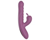 Funny Me Rabbit Bunny - akkus, lökő csiklókaros vibrátor (lila)
