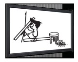 Funscreen Matt White Frame Screen 200x112 cm Format 16:9 fun40.169.216.1