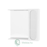 Fürdőszoba szekrény tükörrel és világítással, egyajtós, jobb, Savini Due Eco, 58,4 x 15,1 x 57,1 cm