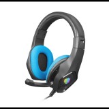 Fury PHANTOM mikrofonos gamer fejhallgató, fekete-kék