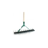 Fűszellőztető gereblye 11/21 fogú 140cm fa nyéllel