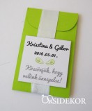 Fűszernövény/gyógynövény papírtasakban szalaggal díszítve