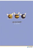 Füzet, tűzött, A4, vonalas, 40 lap, SHKOLYARYK, "Bee different", vegyes