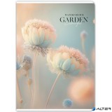 Füzet, tűzött, A4, vonalas, 80 lap, SHKOLYARYK "Garden", vegyes
