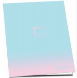 Füzet, tűzött, A5, kockás, 52 lap, PULSE Pastel Colours (PL222173)