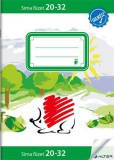 Füzet, tűzött, A5, sima, 32 lap, ICO "Süni Sulikész", "20-32"