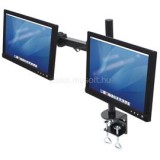 Fali/asztali állvány -  Dupla karos, 2db monitor részére (max.VESA:100x100, fekete) (MANHATTAN_420808)