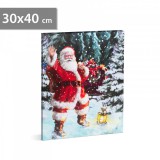 Family Karácsonyi LED-es hangulatkép - fali akasztóval, 2 x AA, 30 x 40 cm 58465