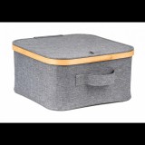 G21 30×30×15 cm bambusz, fedéllel, szürke (UBG21BAM005G)
