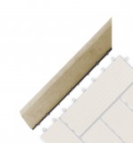 G21 Cumaru átvezető profil a WPC burkolócsempékhez, 38,5 x 7,5 cm sarok (bal)