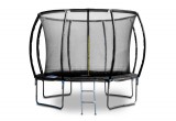 G21 SpaceJump trambulin védőhalóval, 305 cm, ajándék létrával, fekete színben
