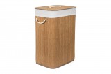 G21 szennyeskosár 72 l, bambusz, fehér betéttel