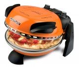 G3 Ferrari G10006 Forno Pizza Delizia pizzasütő 400°C-ig, 31 cm-es pizza, tűzálló kővel, 2 pizzalapáttal, narancssárga színben