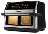 G3 Ferrari G10223 Friggisano 6+6 forrólevegős sütő, dupla 6 literes zóna, 12 literes XXL kapacitás, 10 program, 2200 W, digitális kijelző