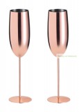Gagax rézbevonatú pezsgőspohár szett, 270ml - 2 db
