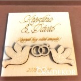 Galambos 3D hűtőmágnes fából