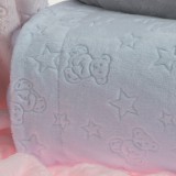 Gamberritos plüss takaró 80x110cm maci és csillag - kék 10878