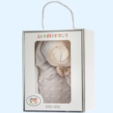 Gamberritos szundikendő - plüss buborékos anyagú maci szürke 10702