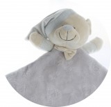 Gamberritos szundikendő plüss maci és csillagmintás hálósapkás maci szürke 10877