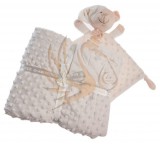 Gamberritos takaró 80x110cm plüss buborékos anyagú 10339 szundikendővel bézs